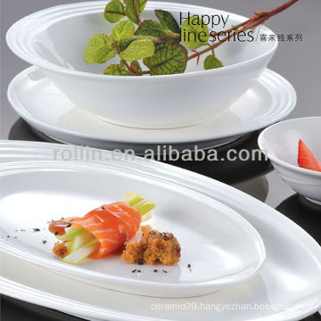 Happy line series hotel&restaurant white crockery, porcelain dinnerware, dinnerware set